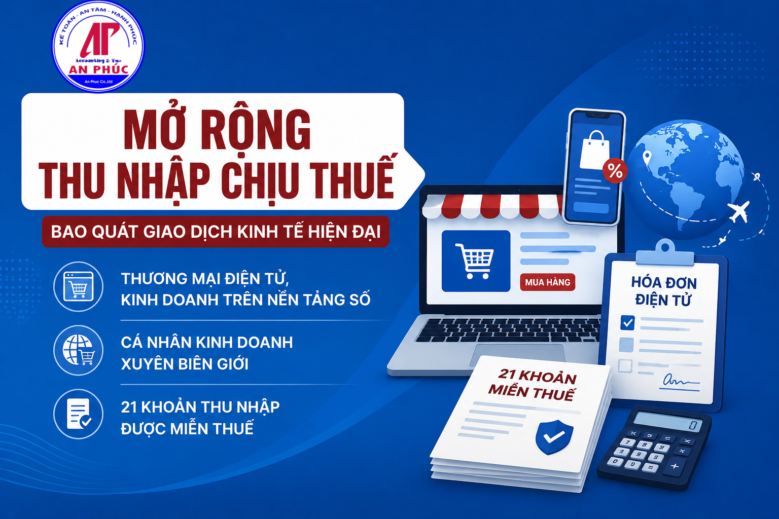 Mở rộng phạm vi thu nhập chịu thuế 21 khoản thu nhập được miễn thuế