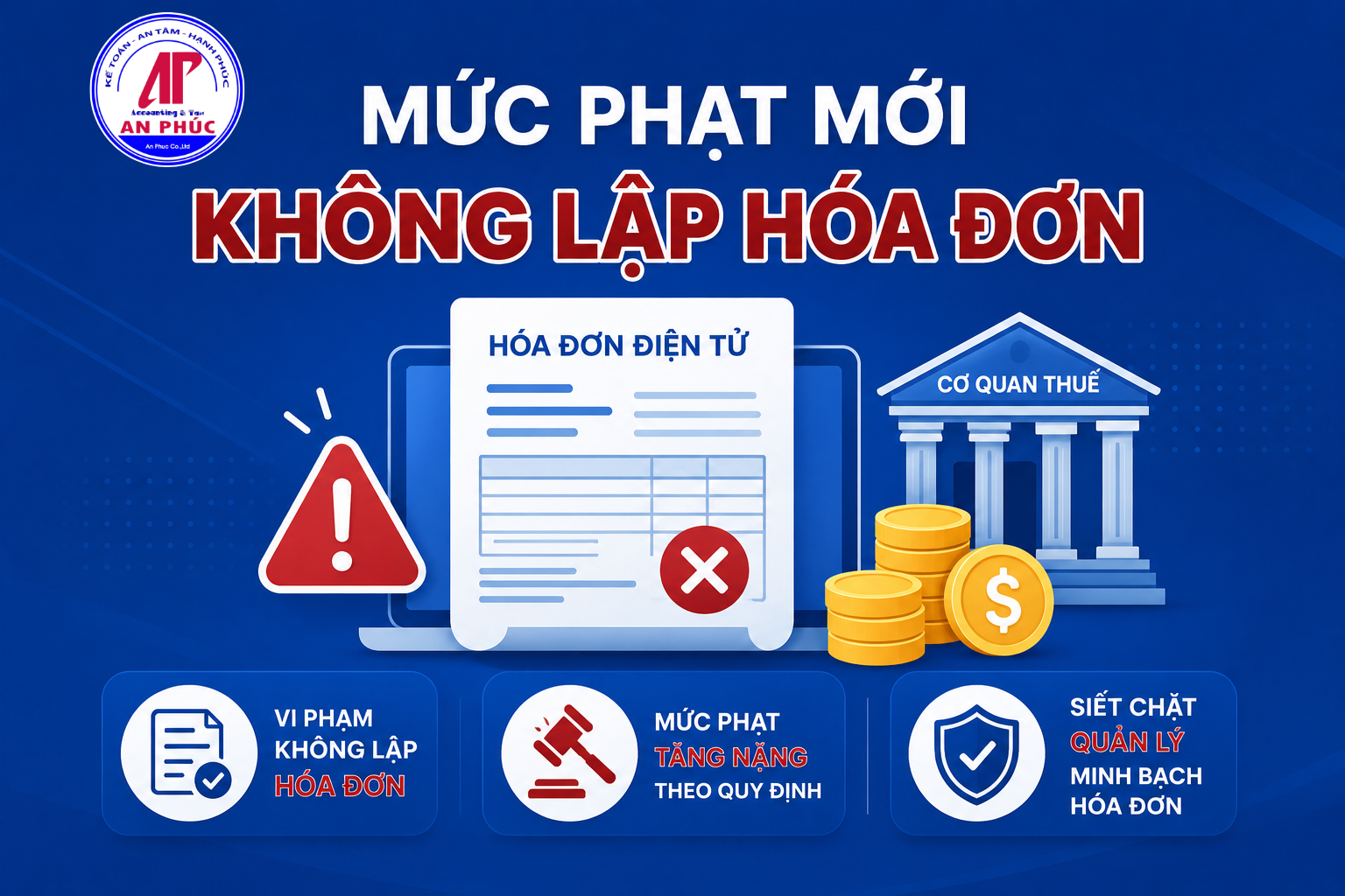 Mức phạt đối với hành vi không lập hóa đơn