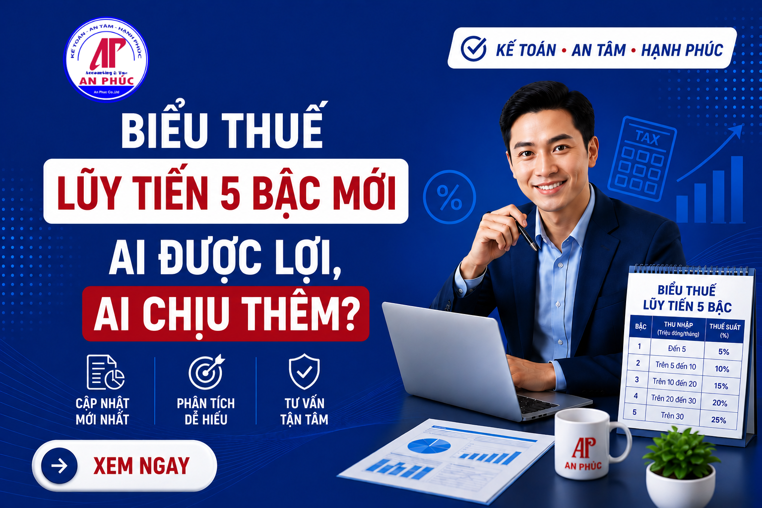 Biểu thuế lũy tiến 5 bậc mới ai được lợi, ai chịu thêm