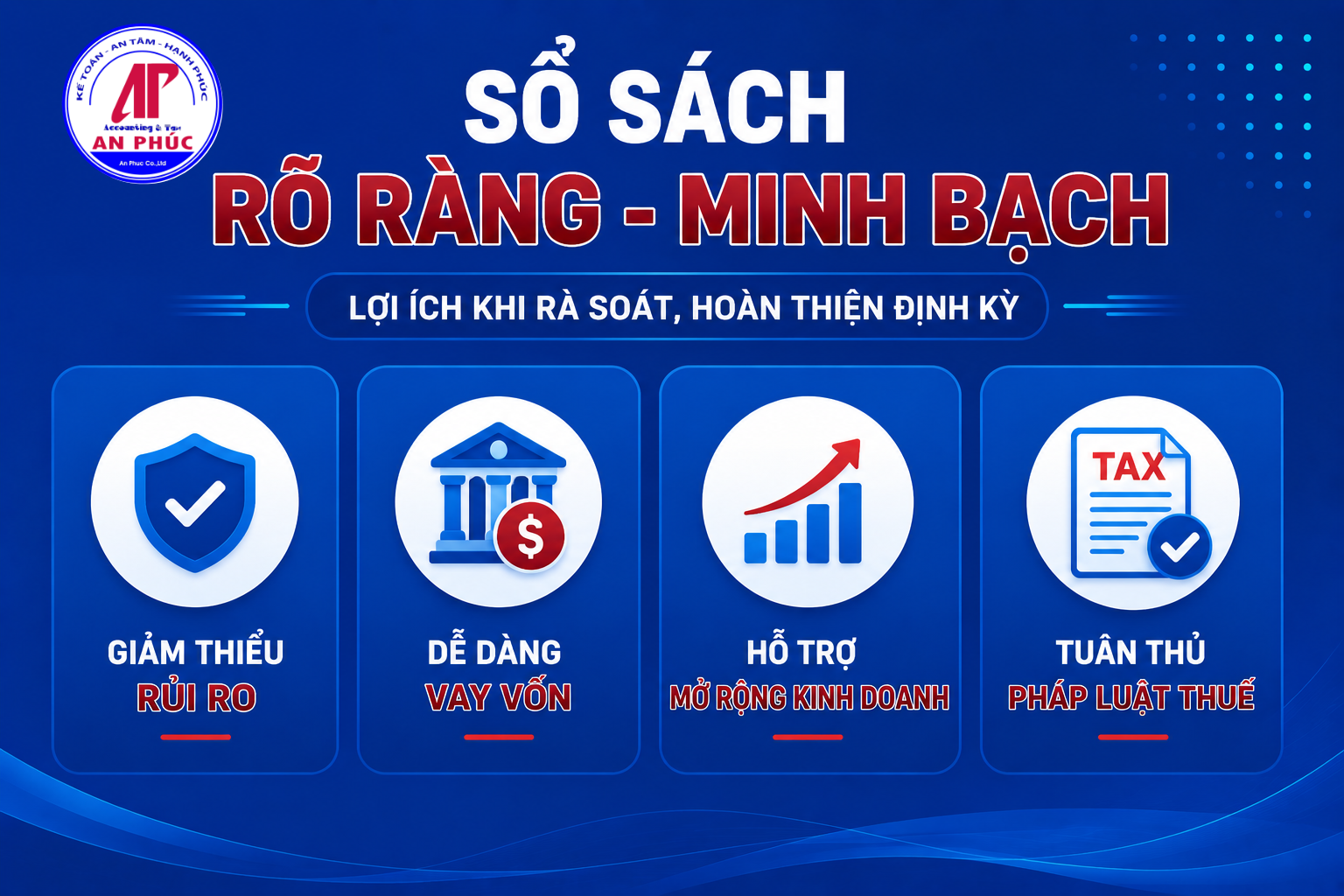 Sổ sách rõ ràng minh bạch